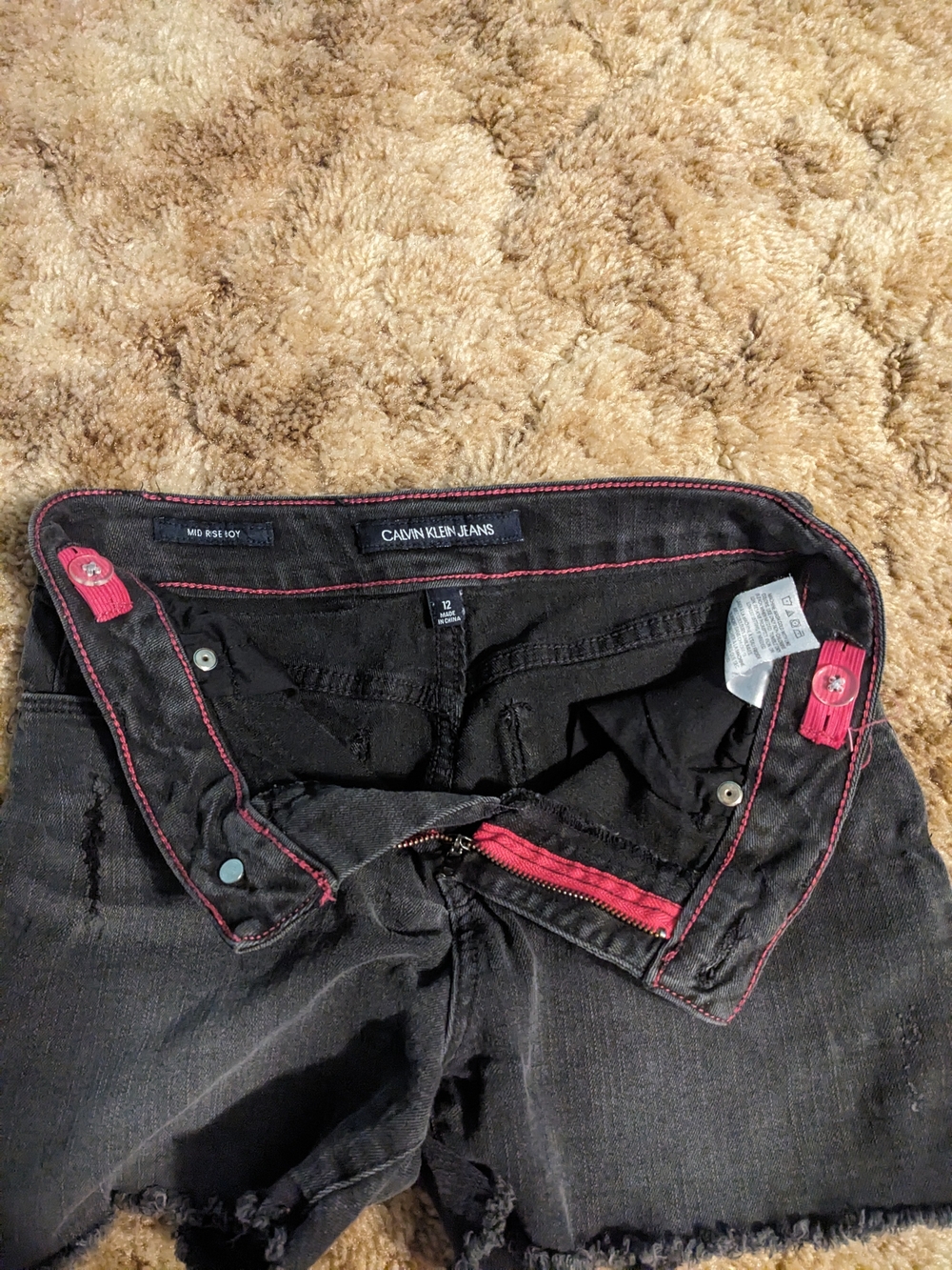 CK jean shorts